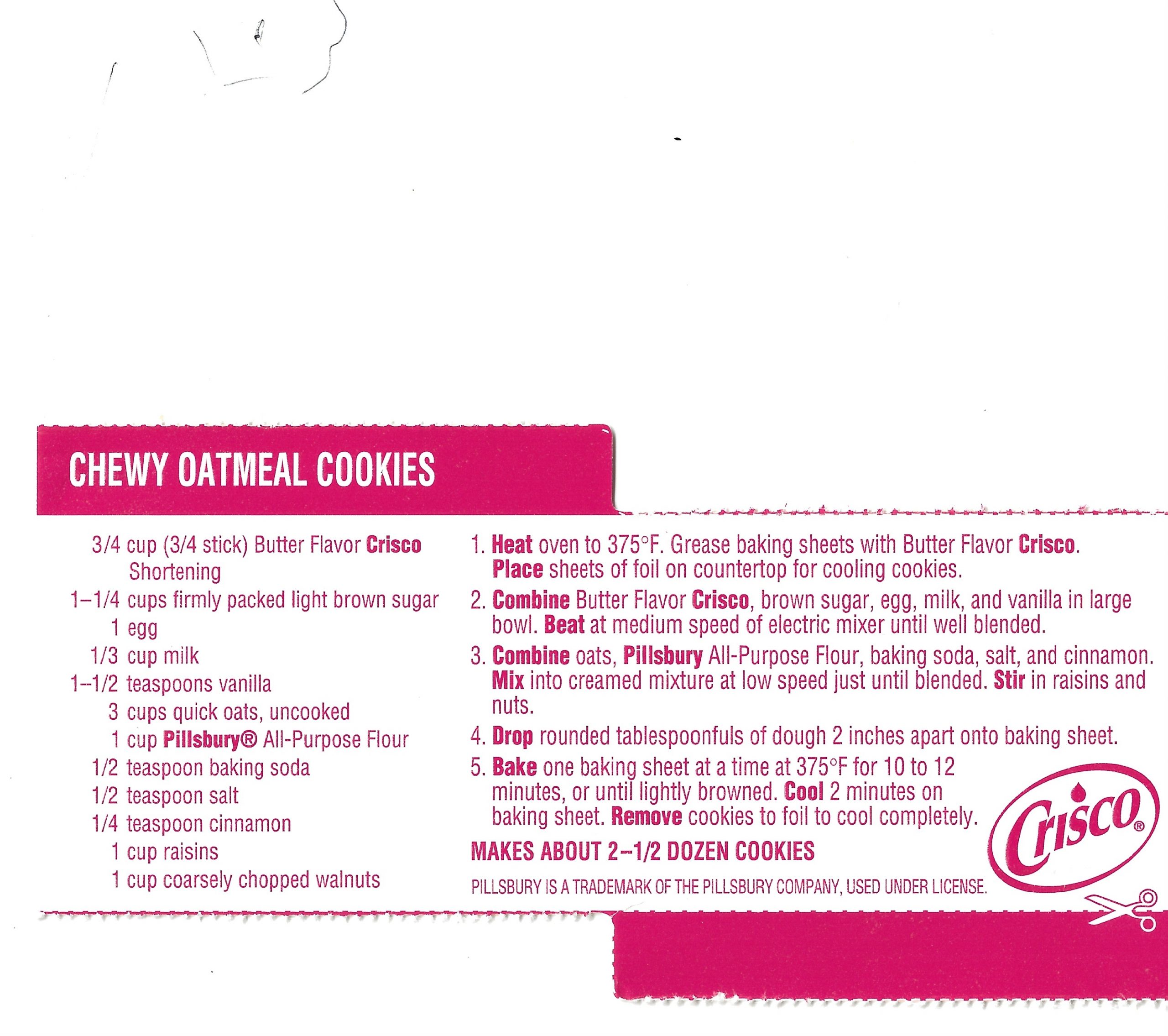 Chewy Oatmeal Cookies